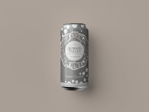 satin sparkling alcohol free wine can