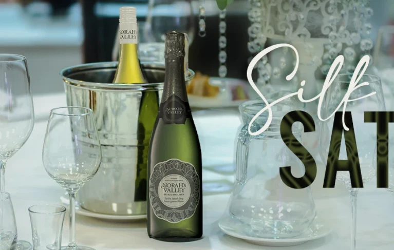 Luxury Sips with Silk White & Satin Sparkling Non-Alcoholic Wine